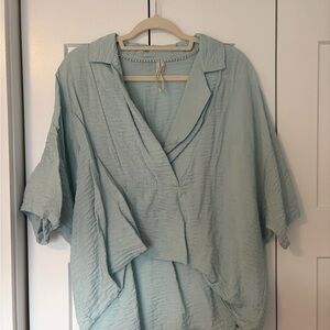 Anthropologie Soft Blue Blouse